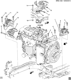 EXTENDED RANGE ENGINE Chevrolet Volt 2012-2015 R68 ENGINE & TRANSMISSION MOUNTING