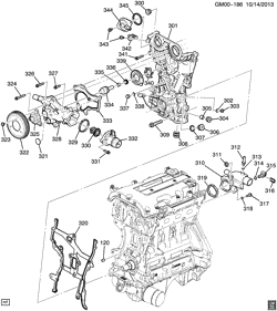 ДВИГАТЕЛЬ С РАСШИРЕННЫМ ДИАПАЗОНОМ Chevrolet Volt 2011-2015 R ENGINE ASM-1.4L L4 PART 3 FRONT COVER & COOLING (LUU/1.4-4)