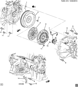4-CYLINDER ENGINE Chevrolet Sonic Sedan (NON CANADA AND US) 2013-2017 JR,JS69 ENGINE TO TRANSMISSION MOUNTING (LDE/1.6C, MANUAL MXP)