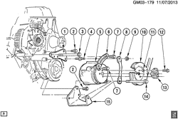 SISTEMA DE COMBUSTÍVEL-ESCAPE-SISTEMA DE EMISSÕES Chevrolet El Camino 1986-1988 G A.I.R. PUMP MOUNTING-4.3,5.0L (LB4/4.3Z,LG4/305H)