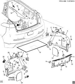 REAR SEAT TRIM-CARPET Chevrolet Volt 2013-2015 RC COMPARTMENT TRIM/REAR PART 1
