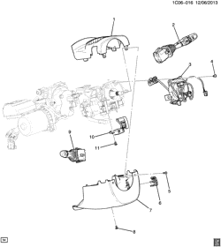FRONT SUSPENSION-STEERING Chevrolet Spark 2013-2015 CV48 STEERING COLUMN PART 2 SWITCHES & COVERS