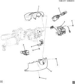 FRONT SUSPENSION-STEERING Chevrolet Spark EV 2014-2016 CZ48 STEERING COLUMN PART 2 SWITCHES & COVERS