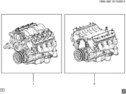 8-CYLINDER ENGINE Chevrolet Camaro Coupe 2014-2015 ES37 ENGINE ASM & PARTIAL ENGINE (LS7/7.0E)