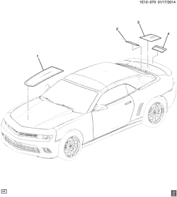 BODY MOLDINGS-SHEET METAL-REAR COMPARTMENT HARDWARE-ROOF HARDWARE Chevrolet Camaro Convertible 2014-2014 EF67 STRIPES/BODY (SPRING PACKAGE B2E)