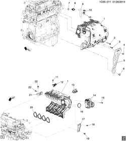 DRIVE MOTOR Chevrolet Spark 2013-2015 CV48 ENGINE ASM-1.2L L4 PART 6 INTAKE MANIFOLD & FUEL RELATED PARTS (LL0/1.2-9)