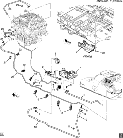 FUEL SYSTEM-EXHAUST-EMISSION SYSTEM Cadillac SRX 2013-2013 N FUEL SUPPLY SYSTEM (LFW/3.0-5, EMISSION SYSTEM NQU)