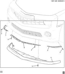 РАМЫ-ПРУЖИНЫ - АМОРТИЗАТОРЫ - БАМПЕРЫ Chevrolet Camaro Convertible 2013-2013 EF SPOILER/FRONT BUMPER (DUSK EDITION CCS)