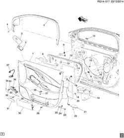 INTERIOR TRIM-FRONT SEAT TRIM-SEAT BELTS Buick LaCrosse/Allure 2011-2013 GB,GM,GT TRIM/FRONT DOOR-PASSENGER