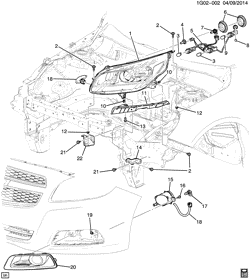 LÂMPADAS-ELÉTRICAS-IGNIÇÃO-GERADOR-MOTOR DE ARRANQUE Chevrolet Malibu Limited (Carryover Model) 2013-2016 GD LAMPS/FRONT (EXC HIGH INTENSITY T4F)