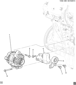 LÂMPADAS-ELÉTRICAS-IGNIÇÃO-GERADOR-MOTOR DE ARRANQUE Chevrolet Spark 2014-2015 CV48 GENERATOR MOUNTING