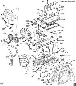 MOTOR 4 CILINDROS Chevrolet Sonic Sedan (Canada and US) 2013-2015 JU,JV,JW69 ENGINE ASM-1.8L L4 PART 2 CYLINDER HEAD & RELATED PARTS (LWE/1.8G)