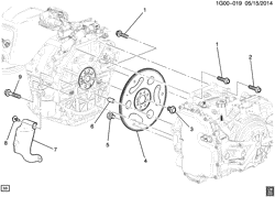 4-CYLINDER ENGINE Chevrolet Malibu 2014-2015 GB,GC,GD69 ENGINE TO TRANSMISSION MOUNTING (LKW/2.5L)