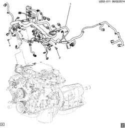 LÂMPADAS-ELÉTRICAS-IGNIÇÃO-GERADOR-MOTOR DE ARRANQUE Chevrolet Colorado 2015-2016 2M,2N,2P43-53 WIRING HARNESS/ENGINE (LFX/3.6-3)