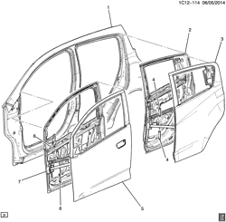 BODY MOLDINGS-SHEET METAL-REAR COMPARTMENT HARDWARE-ROOF HARDWARE Chevrolet Spark 2013-2015 CV48 SHEET METAL/BODY SIDE & DOORS