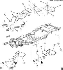 FUEL SYSTEM-EXHAUST-EMISSION SYSTEM Hummer H3 SUV 2009-2010 N1(06) EXHAUST SYSTEM (LLR/3.7E)