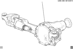 FRONT SUSPENSION-STEERING Chevrolet Colorado 2015-2017 2M,2N,2P43-53 DIFFERENTIAL CARRIER/FRONT AXLE PART 1 ASSEMBLY (4-WHEEL DRIVE NQ6,NQ7)