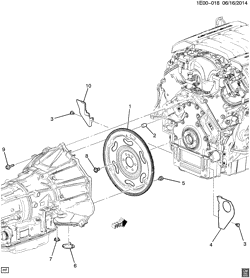 6-ЦИЛИНДРОВЫЙ ДВИГАТЕЛЬ Chevrolet Camaro Coupe 2012-2015 ES ENGINE TO TRANSMISSION MOUNTING (AUTOMATIC MYC,MYD)