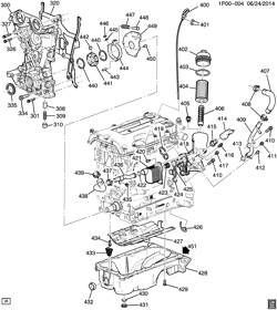 4-ЦИЛИНДРОВЫЙ ДВИГАТЕЛЬ Chevrolet Sonic Sedan (Canada and US) 2012-2013 JV,JW69 ENGINE ASM-1.4L L4 PART 4 OIL PUMP,PAN & RELATED PARTS (LUV/1.4B)