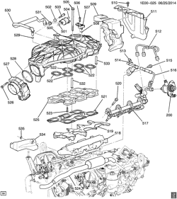 MOTOR 8 CILINDROS Cadillac CTS Wagon 2012-2014 DM,DR ENGINE ASM-3.6L V6 PART 5 MANIFOLDS & RELATED PARTS (LFX/3.6-3)