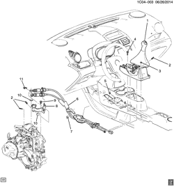 АВТОМАТИЧЕСКАЯ КОРОБКА ПЕРЕДАЧ Chevrolet Spark 2013-2015 CV48 SHIFT CONTROLS/MANUAL TRANSMISSION (MX2)