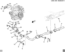 FUEL SYSTEM-EXHAUST-EMISSION SYSTEM Chevrolet Colorado 2015-2017 2M,2N,2P43-53 EXHAUST SYSTEM/FRONT (LCV/2.5A)