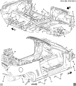 BODY MOLDINGS-SHEET METAL-REAR COMPARTMENT HARDWARE-ROOF HARDWARE Chevrolet Camaro Convertible 2014-2015 E67 PLUGS/BODY