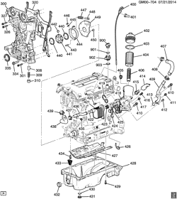 MOTOR 4 CILINDROS Chevrolet Sonic Sedan (Canada and US) 2014-2016 JV,JW,JY69 ENGINE ASM-1.4L L4 PART 4 OIL PUMP,PAN & RELATED PARTS (LUV/1.4B)