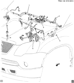 СТАРТЕР-ГЕНЕРАТОР-СИСТЕМА ЗАЖИГАНИЯ-ЭЛЕКТРООБОРУДОВАНИЕ-ЛАМПЫ Chevrolet Traverse (2WD) 2015-2017 RV1 WIRING HARNESS/INSTRUMENT PANEL (BUICK W49)