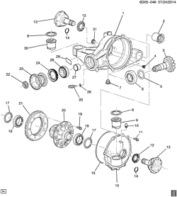 BRAKES-REAR AXLE-PROPELLER SHAFT-WHEELS Cadillac CTS Coupe 2011-2014 DN35-47-69 DIFFERENTIAL CARRIER PART 1