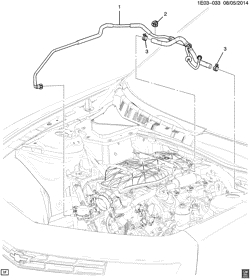 SISTEMA DE COMBUSTIBLE - ESCAPE - EMISIÓN EVAPORACIÓN Chevrolet Camaro Coupe 2013-2014 EF37 ESCAPE SISTEMA DE CONTROL DE VACÍO-FRONTAL (LFX/3.6-3, ESCAPE DE DOBLE MODO NPP)