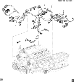 LÂMPADAS-ELÉTRICAS-IGNIÇÃO-GERADOR-MOTOR DE ARRANQUE Chevrolet Caprice Police Vehicle 2014-2017 EK19 WIRING HARNESS/ENGINE (L77/6.0-2)