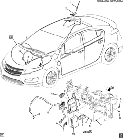 КРЕПЛЕНИЕ КУЗОВА-КОНДИЦИОНЕР-АУДИОСИСТЕМА Chevrolet Volt 2012-2015 RC COMMUNICATION SYSTEM ONSTAR(UE1)