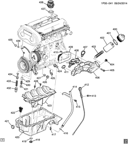 MOTOR 4 CILINDROS Chevrolet Sonic Hatchback (Canada and US) 2013-2015 JU,JV,JW48 ENGINE ASM-1.8L L4 PART 4 OIL PUMP,PAN & RELATED PARTS (LUW/1.8H,LWE/1.8G)