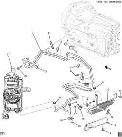 BRAKES Chevrolet Corvette 2014-2014 Y67 AUTOMATIC TRANSMISSION OIL COOLER PIPES & HOSES (MYC)(2ND DESIGN - 4 ROW COOLER)
