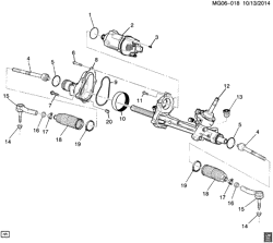 FRONT SUSPENSION-STEERING Chevrolet Impala (New Model) 2014-2017 GX,GY,GZ69 STEERING GEAR ASM (ELECTRIC POWER NJ2)