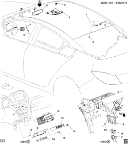 КРЕПЛЕНИЕ КУЗОВА-КОНДИЦИОНЕР-АУДИОСИСТЕМА Buick Regal 2013-2013 GR,GS COMMUNICATION SYSTEM ONSTAR(UE1)
