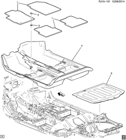 ОБЛИЦОВКА ЗАДНЕГО СИДЕНЬЯ-КОВРИК Chevrolet Sonic Hatchback (Canada and US) 2014-2014 J48 CARPET/FLOOR (2ND DES)