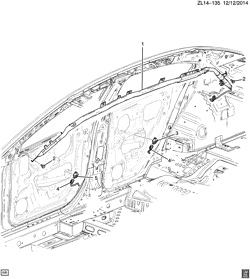 ACABAMENTO INTERNO - ACABAMENTO BANCO DIANTEIRO - CINTOS DE SEGURANÇA Chevrolet Captiva Sport (Canada and US) 2012-2015 L INFLATABLE RESTRAINT SYSTEM/ROOF SIDE