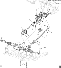 FRONT SUSPENSION-STEERING Cadillac ATS 2013-2013 A STEERING SYSTEM & RELATED PARTS (ALL WHEEL DRIVE F46)(2ND DES)