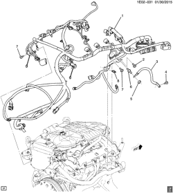 LÂMPADAS-ELÉTRICAS-IGNIÇÃO-GERADOR-MOTOR DE ARRANQUE Chevrolet Camaro Coupe 2012-2015 EE,EF WIRING HARNESS/ENGINE (LFX/3.6-3)
