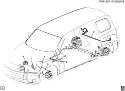FREINS Chevrolet HHR 2008-2010 A SYSTÈME ÉLECTRIQUE DE FREINAGE/ANTIBLOCAGE(JL9,JM4,J56)