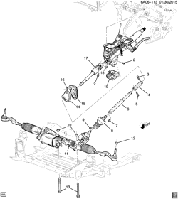 FRONT SUSPENSION-STEERING Cadillac ATS Coupe 2015-2017 AB,AC,AD47 STEERING SYSTEM & RELATED PARTS (ALL WHEEL DRIVE F46, EXC POWER TILT/TELESCOPING N38)