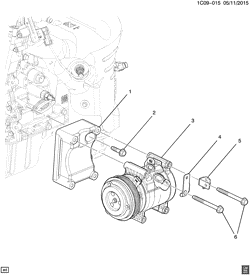 КРЕПЛЕНИЕ КУЗОВА-КОНДИЦИОНЕР-АУДИОСИСТЕМА Chevrolet Spark 2014-2015 CV48 A/C COMPRESSOR MOUNTING