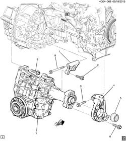 TRANSFER CASE Buick LaCrosse/Allure 2010-2013 GM TRANSFER CASE MOUNTING (ALL-WHEEL DRIVE F46)