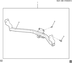 ACCESSORIES Chevrolet Trax (Canada and Mexico) 2014-2017 JU,JV,JW76 CARRIER PKG/BICYCLE (HITCH MOUNT)