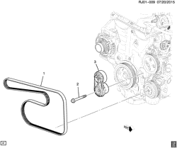 COOLING SYSTEM-GRILLE-OIL SYSTEM Chevrolet Cruze (New Model) (US and Canada) 2016-2016 BR,BT69 PULLEYS & BELTS/ACCESSORY DRIVE (AIR CONDITIONING C67)