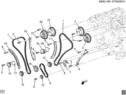 MOTOR 4 CILINDROS Cadillac ATS Coupe 2016-2017 AC,AD,AG47 ENGINE ASM-3.6L V6 PART 6 TIMING CHAIN & TENSIONER (LGX/3.6S)