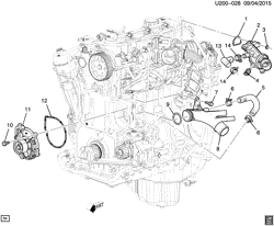 MOTOR 4 CILINDROS Chevrolet Colorado 2016-2017 2M,2N,2P43-53 ENGINE ASM-2.8L DIESEL PART 9 COOLING & RELATED PARTS (LWN/2.8-1)