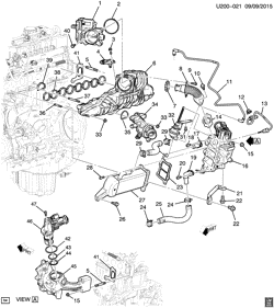 MOTOR 4 CILINDROS Chevrolet Colorado 2016-2017 2M,2N,2P43-53 ENGINE ASM-2.8L DIESEL PART 6 INTAKE MANIFOLD & RELATED PARTS (LWN/2.8-1)